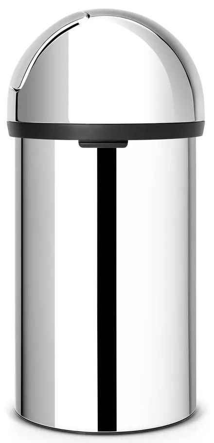 Stalowy kosz na śmieci w kolorze srebra z połyskiem 60 l Push Bin – Brabantia