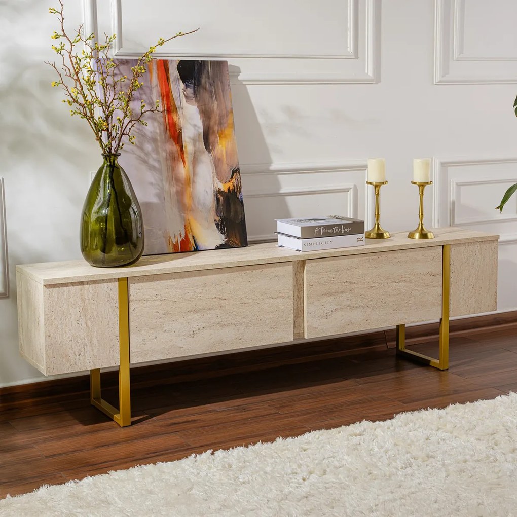 Stolik TV Serenity trawertyn