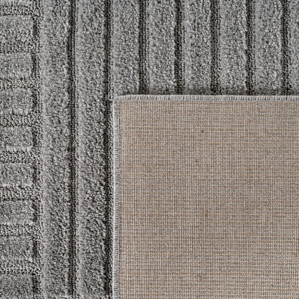 Dywan nowoczesny 3D Art Kwadraty szary 200 cm x 290 cm