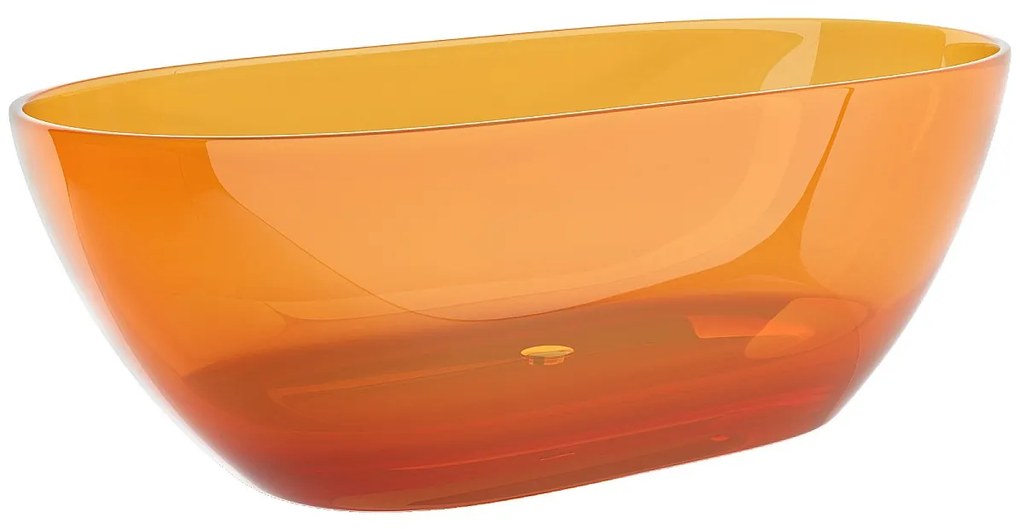 Wanna wolnostojąca przezroczysta - 292 l - 160 x 72 x 56 cm - Pomarańczowy - Żywica - SPAVO
