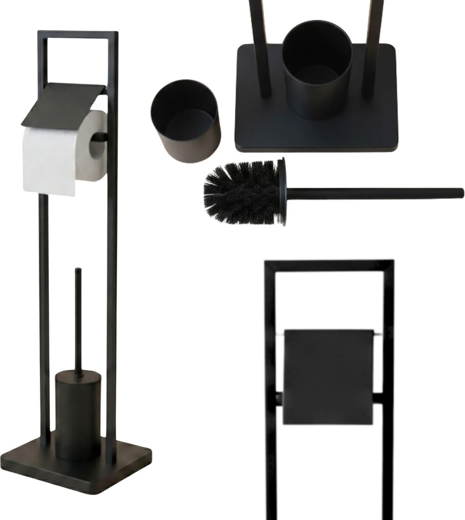 Szczotka do WC z uchwytem na papier toaletowy ARLE, 77 cm