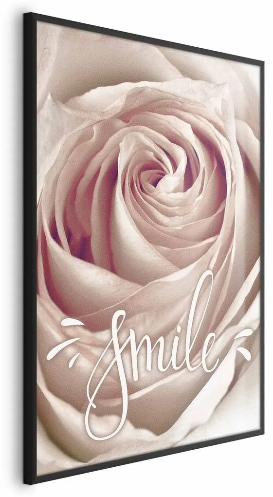 Plakat Uśmiechnij się 21x30 cm z ramą czarną bez marginesu ARTGEIST B