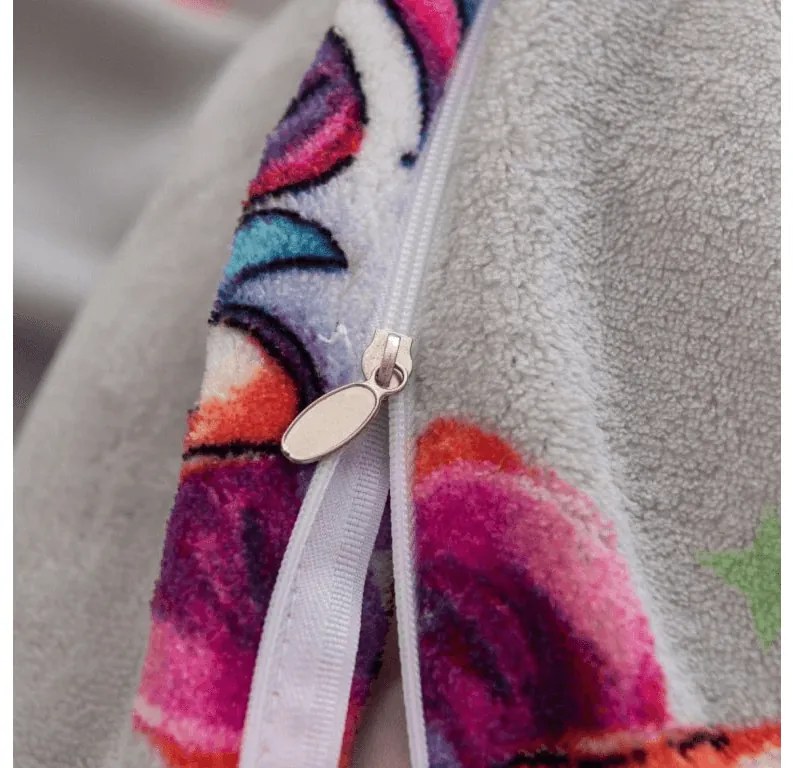 PrzytulneMieszkanie.pl PrzytulneMieszkanie.pl Pościel z mikropluszu CUTE UNICORN szara Rozmiar pościeli: 70 x 80 cm | 140 x 200 cm