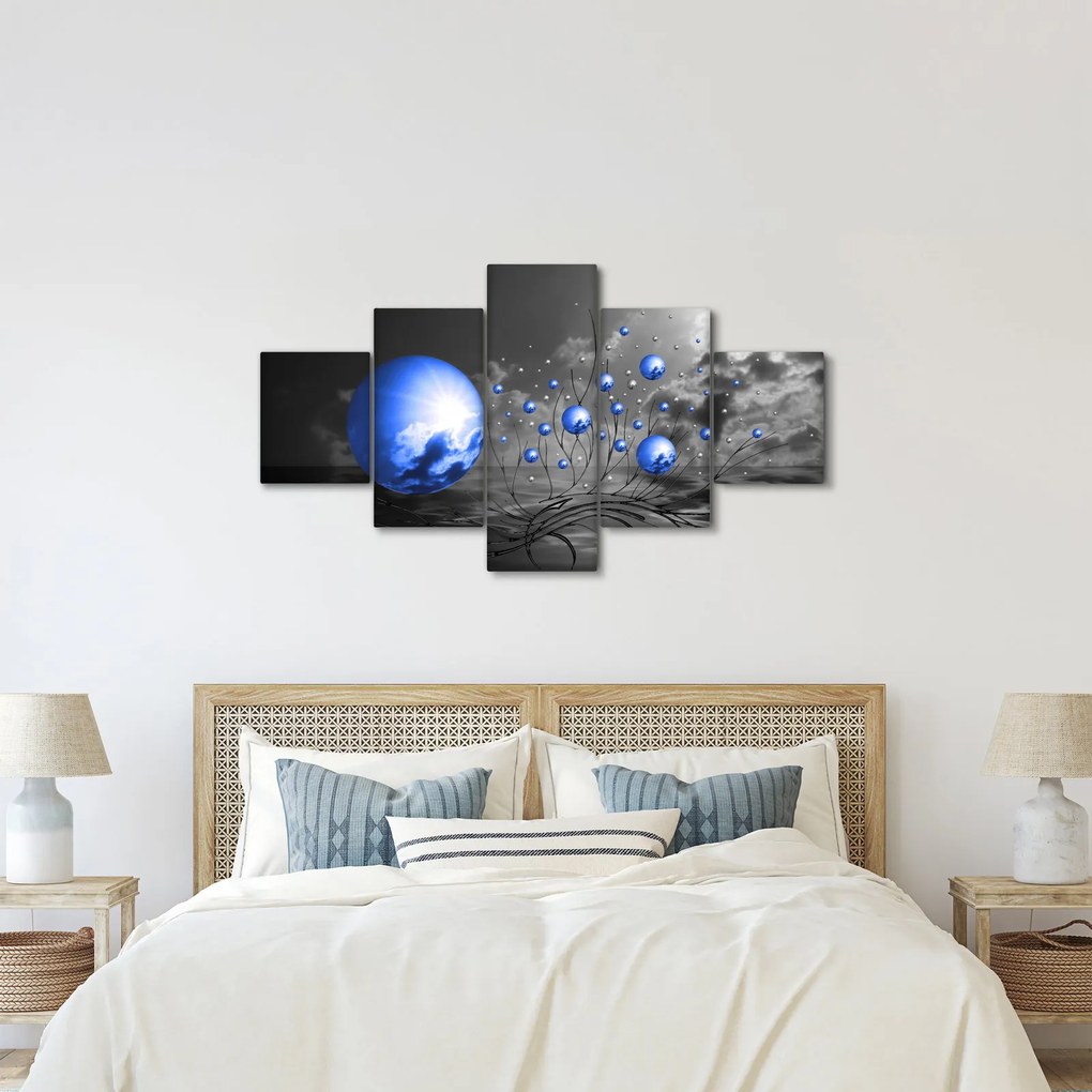 Obraz ciemnoniebieskich kul (125x70 cm)