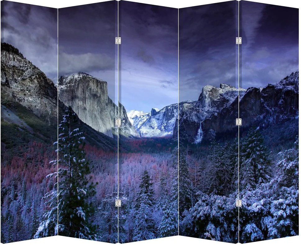Parawan - Zimowe górskie krajobrazy (210x170 cm)