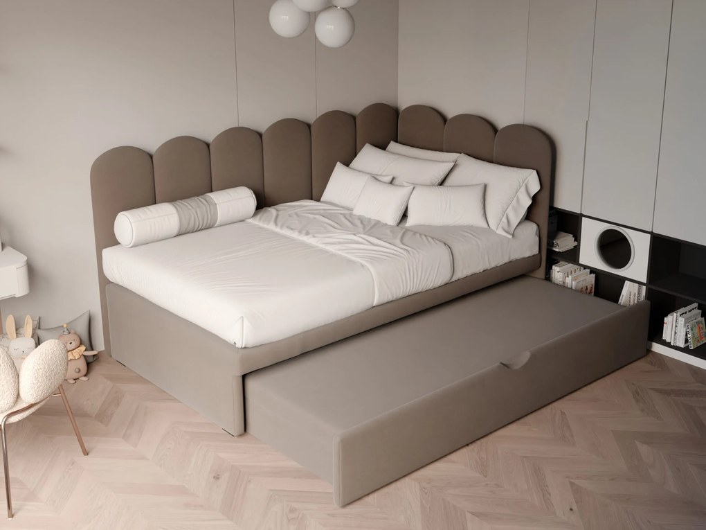 Łóżko dziecięco-młodzieżowe JANE z dodatkową powierzchnią spania - 80x200