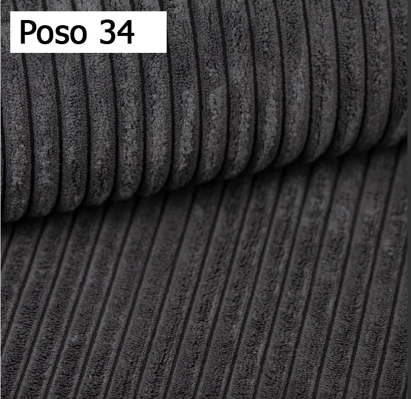 Kanapa KASJO Lewostronny Sofo-Narożnik z funkcją spania i poduszkami, 2x pojemnik POSO 034 Antracytowy DOMOHOME