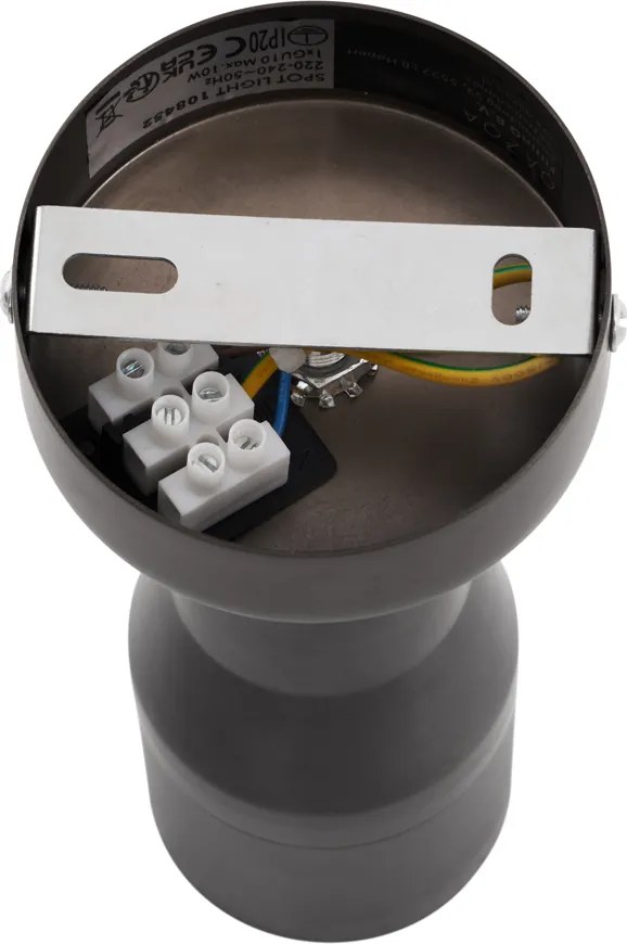 Nowoczesny sufitowy reflektor Stanley, kolor ciemnoszary, oprawa GU10, Ø50 mm