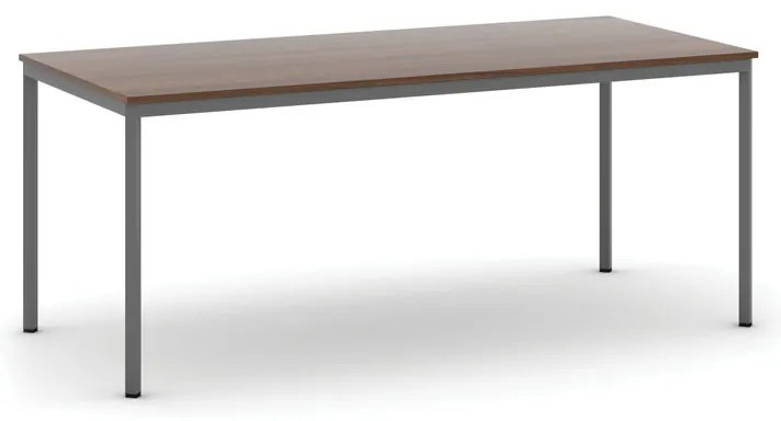 Stół jadalniany, 180x80 cm, ciemnoszara podstawa, orzech