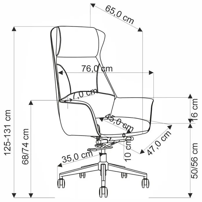 Obrotowy fotel gabinetowy z systemem multiblock H5-R81