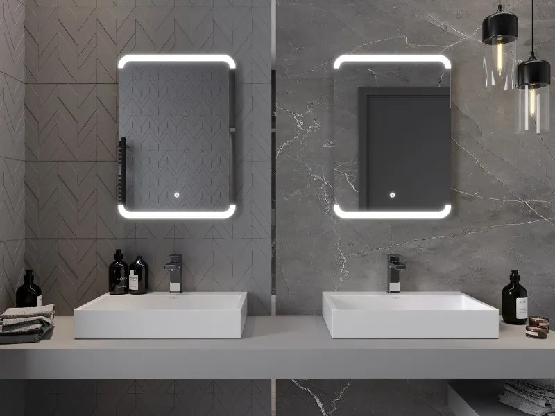 Mexen Nida lustro łazienkowe podświetlane 50 x 70 cm, LED 6000K, antypara - 9806-050-070-611-00