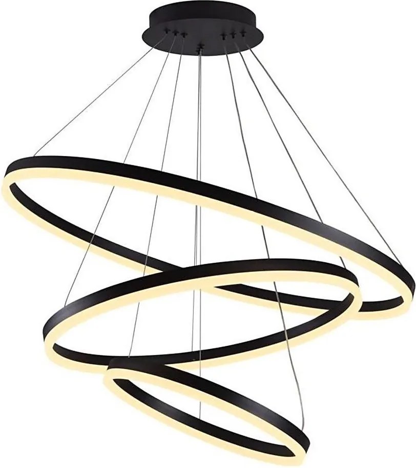 Brilagi -LED ściemnialny żyrandol na lince CIRCLE LED/125W/230V 3000-6500K czarny+PILOT