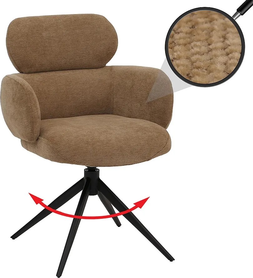 Krzesło do jadalni MCW-O77,  jasnobrązowe