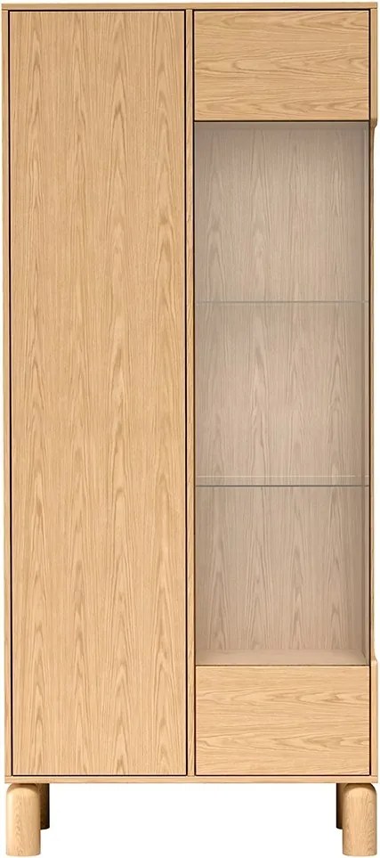 Masseno Witryna SABBIA 197 x 89 cm do Salonu stojąca Dąb