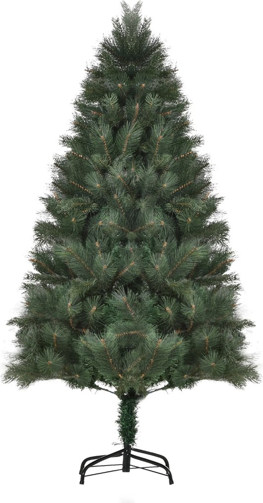 HOMCOM Choinka Ø90 x 180 cm, sztuczna jodła, realistyczne igły, Zielony | Aosom PL