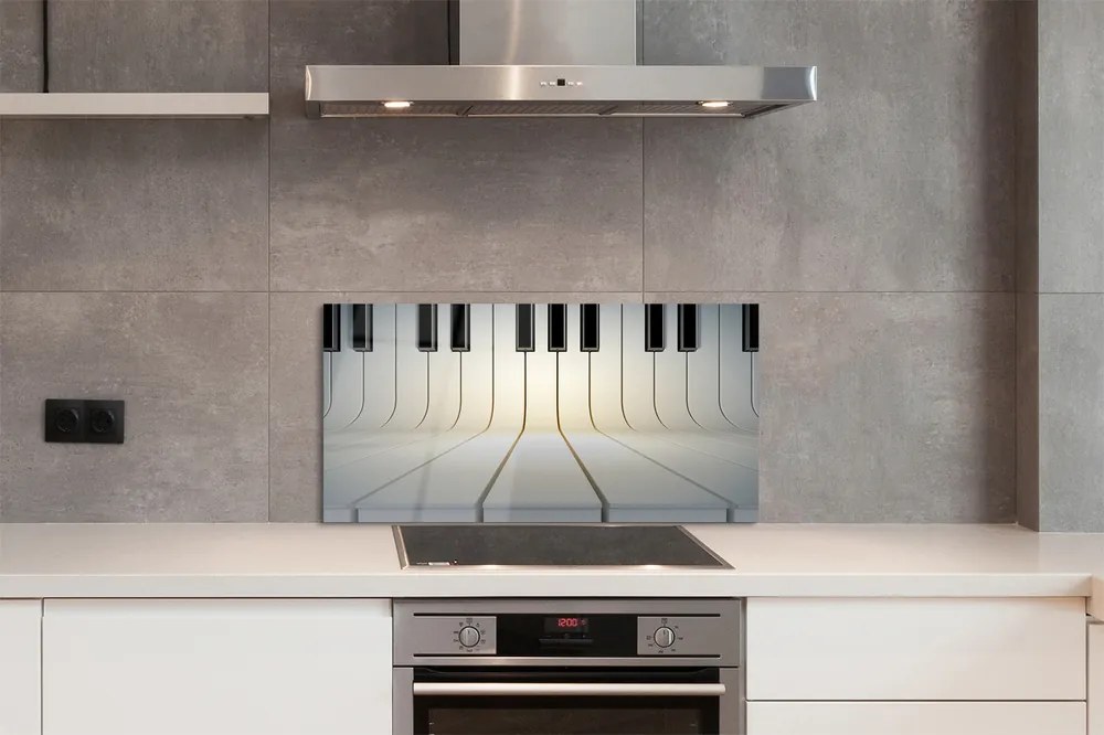 Szklany Panel Pianino klawisze