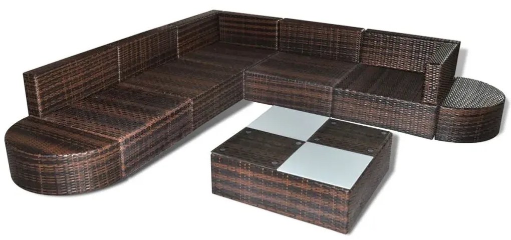 Brązowy zestaw wypoczynkowy do ogrodu B9-F81