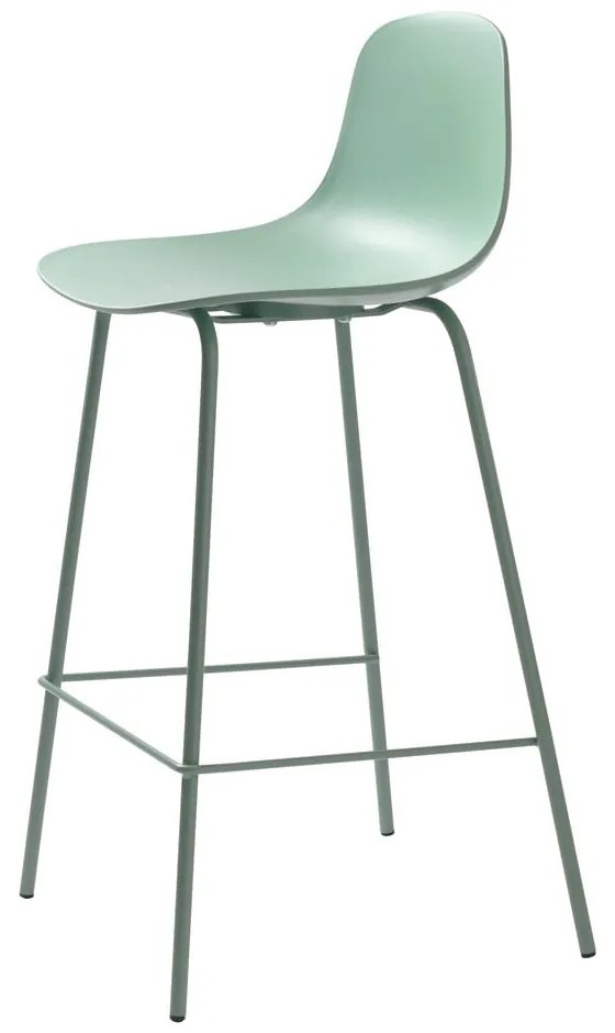 Jasnozielony plastikowy hoker 92,5 cm Whitby – Unique Furniture