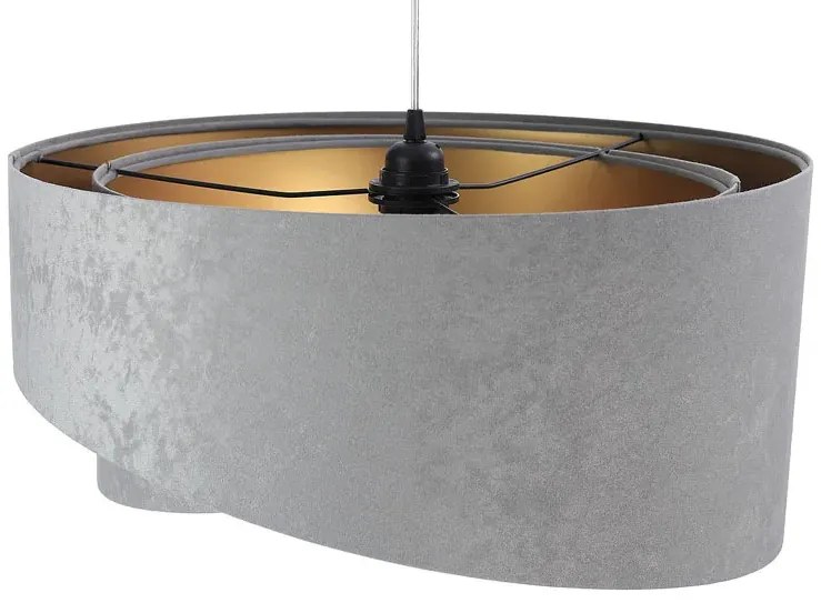 Szaro-złota lampa wisząca glamour - EX974 P0-F58