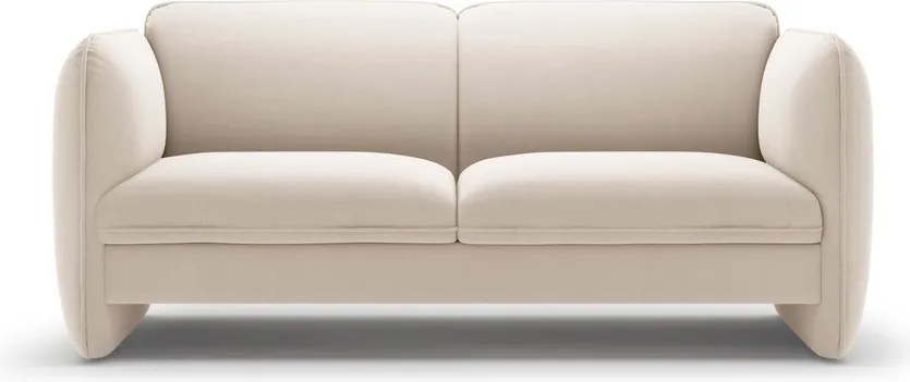 Kremowa aksamitna sofa 168 cm Georgia – Micadoni