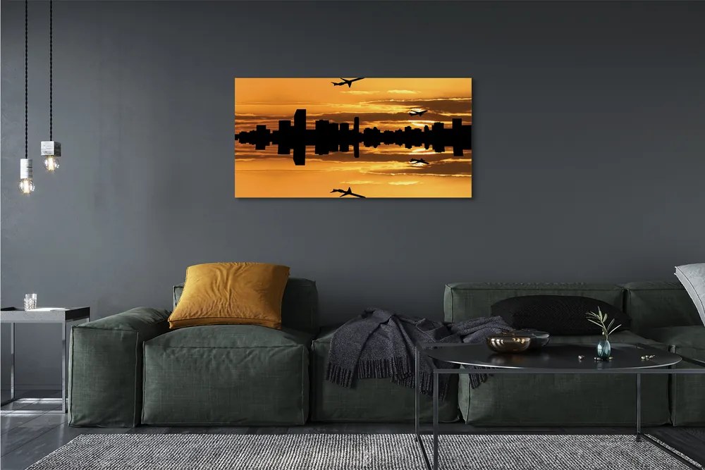 Duży obraz na płótnie Samoloty nad Słonecznym Miastem