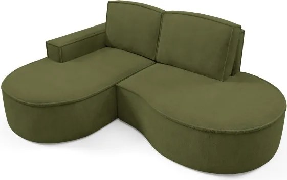 Narożnik MOLLY Lewostronny bez funkcji spania, wolnostojący tkanina CURIO 39 Zielony