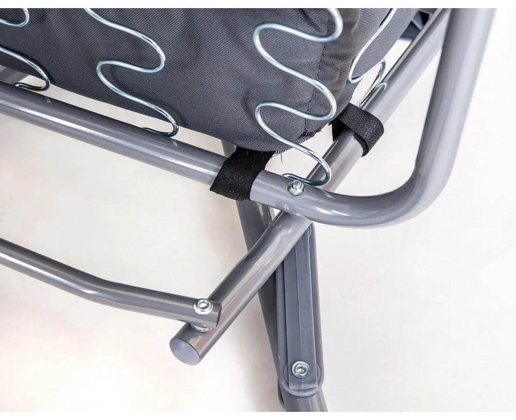 Happy Green Składane krzesło ogrodowe Manilla 74 x 57 x 106 cm, szary