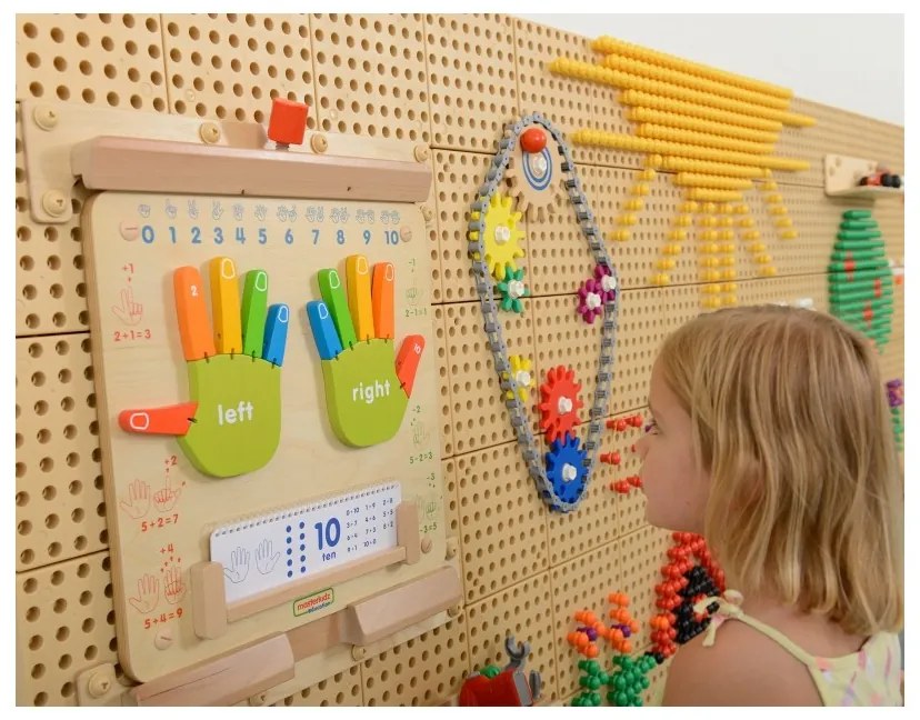 Masterkidz nauka liczenia ścienna tablica sensoryczna flex montessori