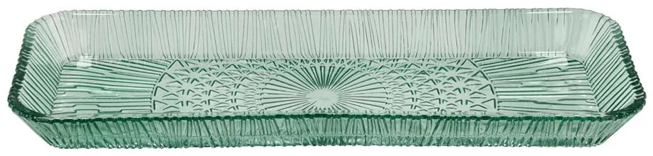 Zielony szklany półmisek 14x38 cm Kusintha – Bitz