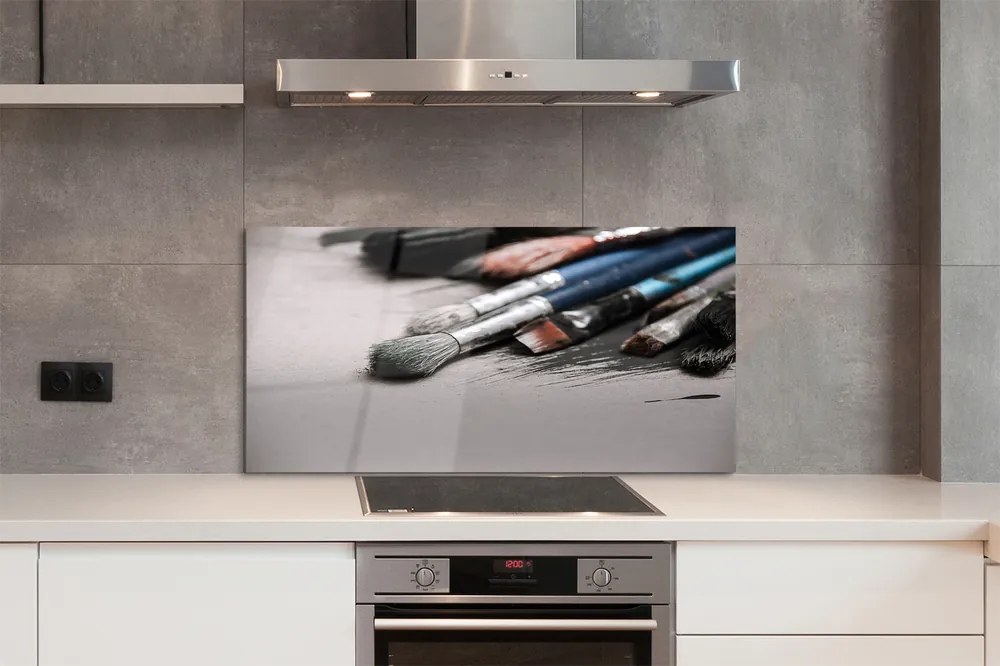 Szklany Panel Pędzle Malarskie