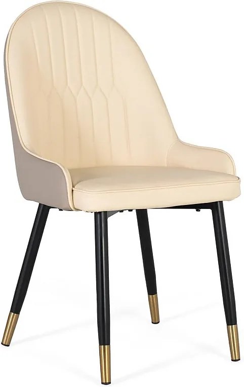 Zestaw 4 krytych leżanek ze stalowymi nogami