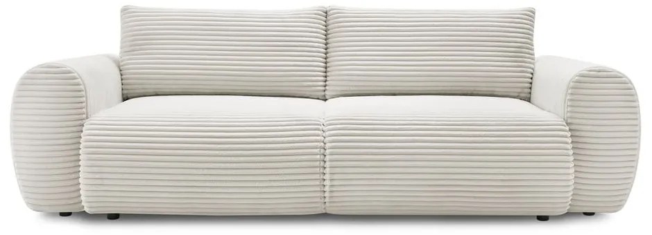 Kremowa sztruksowa rozkładana sofa 257 cm Lucien – Bobochic Paris