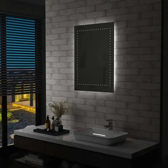 Łazienkowe wiszące lustro z oświetleniem LED 60 x 80 cm D0-T21