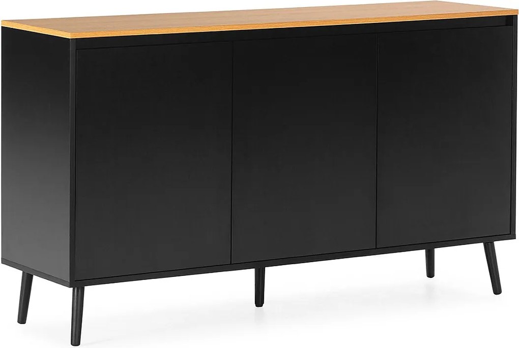 Bufet kuchenny Desi 3-drzwiowy kolor Czarny