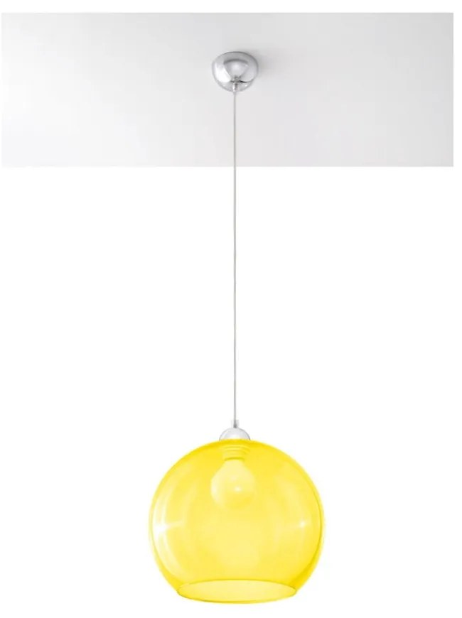 Żółta lampa wisząca Sollux Bilbao