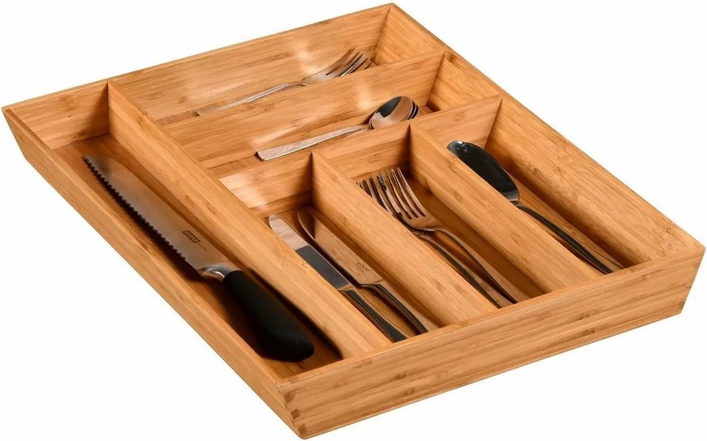 Kesper 58087 Organizator bambusowy , 6 przegródek, 35 x43 x 5 cm