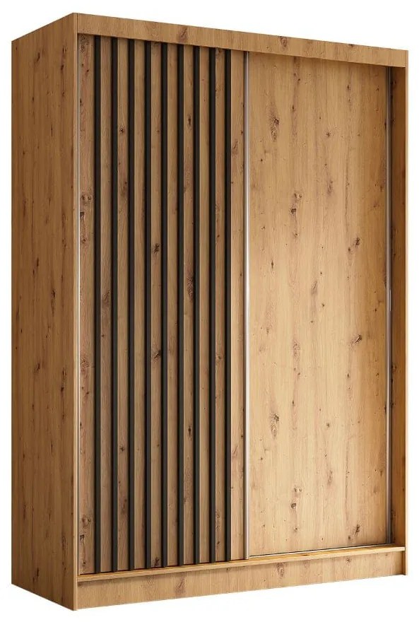 Szafa przesuwna - Lamel 150 cm, dąb artisan