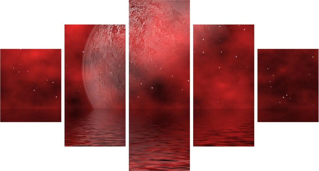 Obraz - Księżyc na powierzchni (125x70 cm)