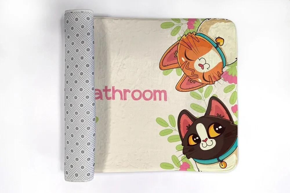 Dywanik antypoślizgowy do łazienki Dywanik antypoślizgowy do łazienki koty Kotki