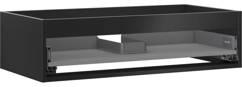 Mexen Box-A korpus szafki podumywalkowej 90 cm, 1 szuflada, czarny mat - 91AX0-0900-235-1-71