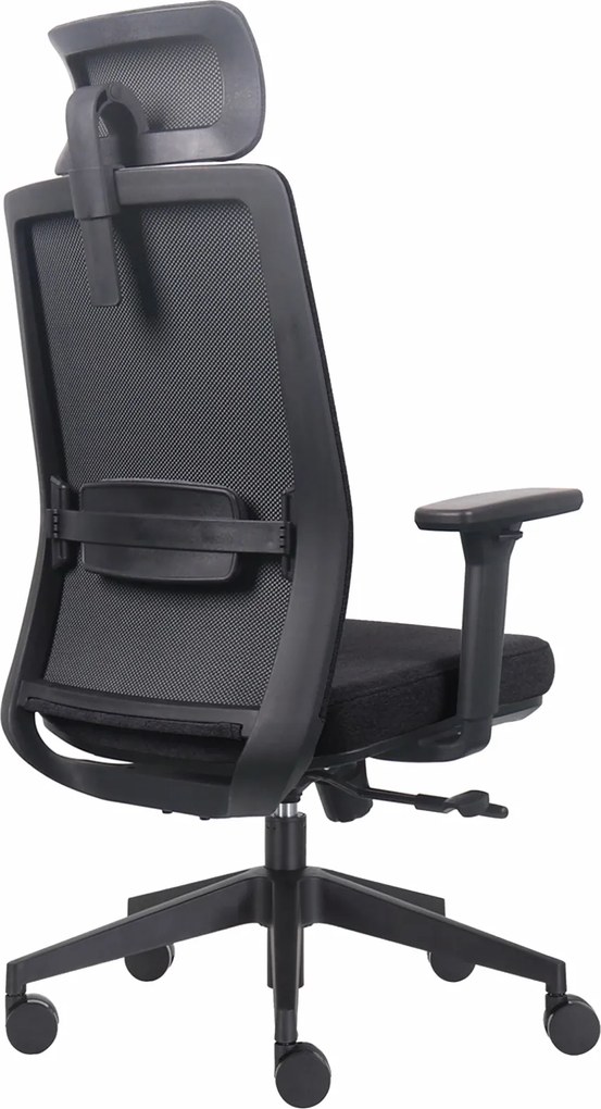 Ergonomiczny fotel biurowy materiałowy Prospero, zgodny z normą BHP