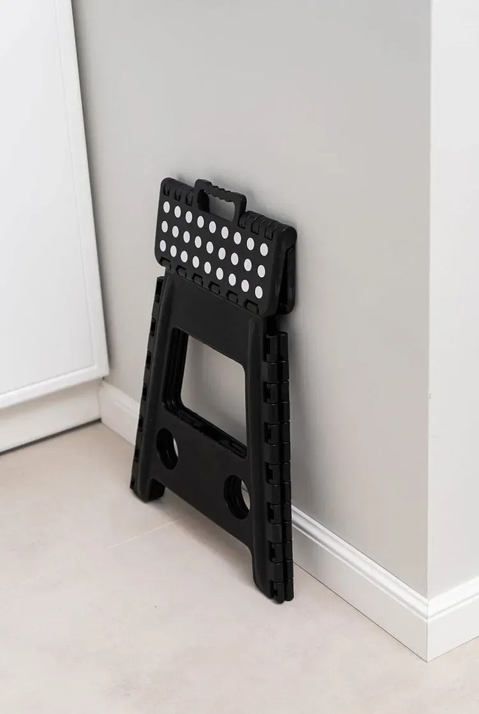 Składany Stołek Czarny Kuchenny Antypoślizgowy B1-N04