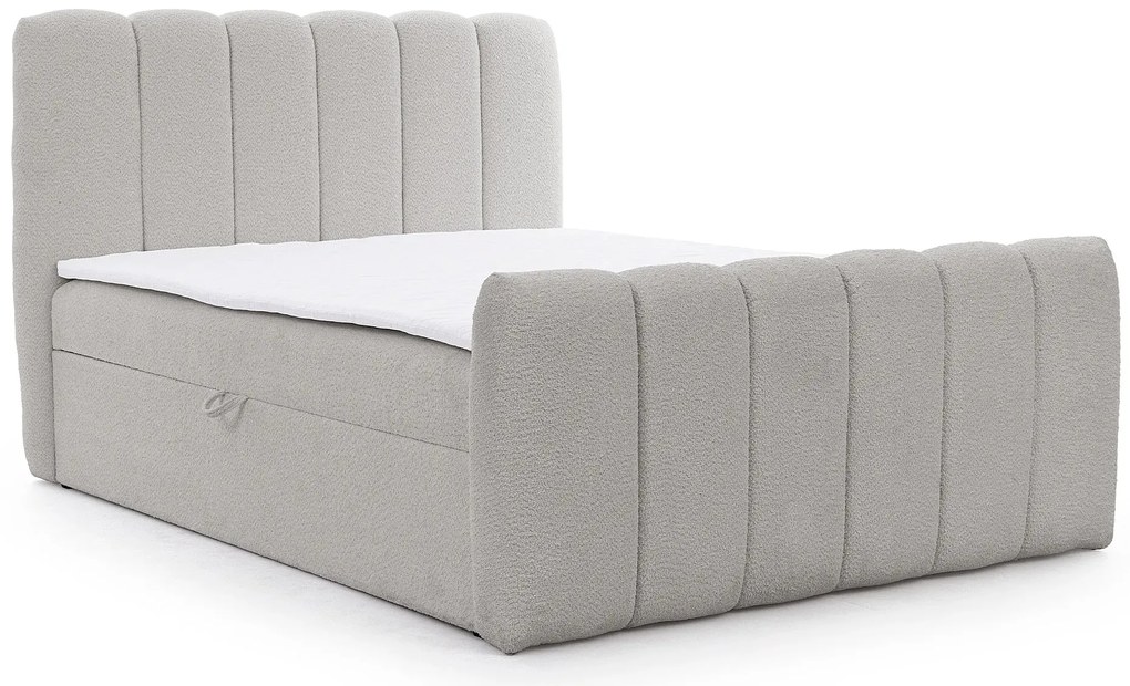 Szare nowoczesne łóżko tapicerowane N6-S59