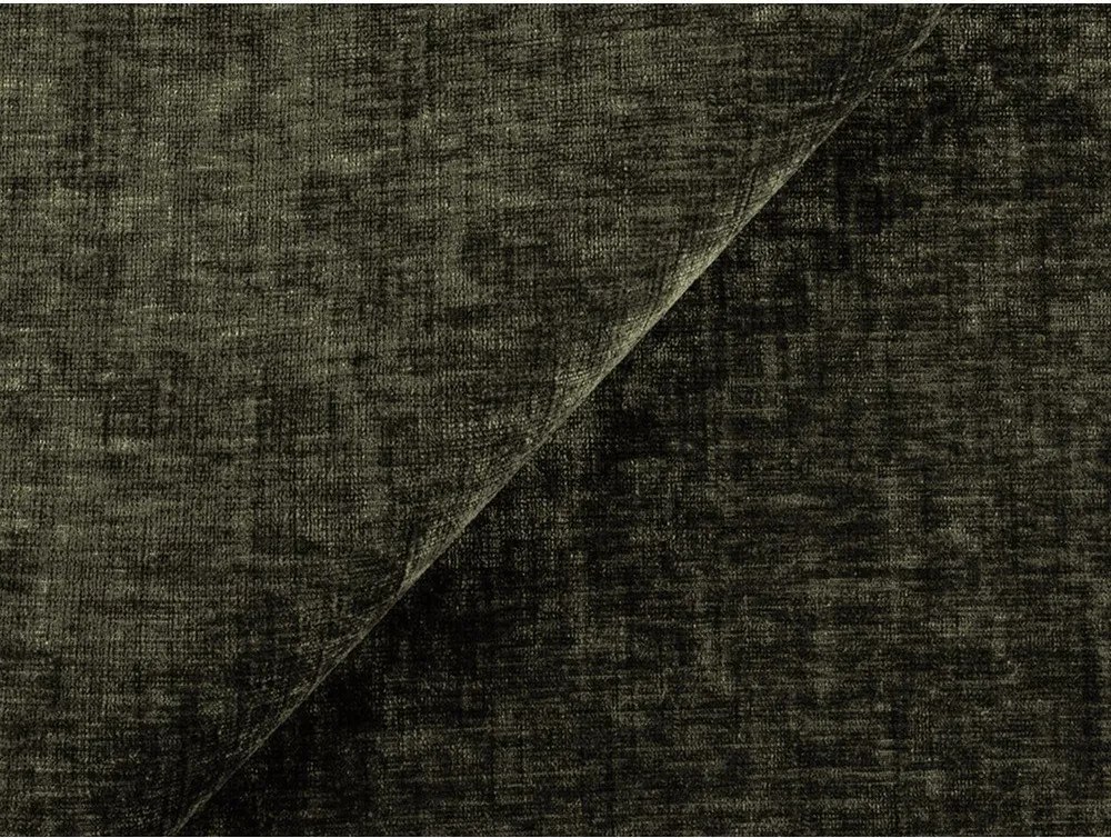 Zielony rozkładany narożnik z tkaniny szenilowej (prawostronny/z szezlongiem) Kuki – Makamii