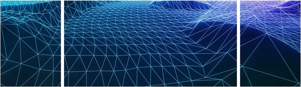 Obraz - Góry w modelu komputerowym (170x50 cm)