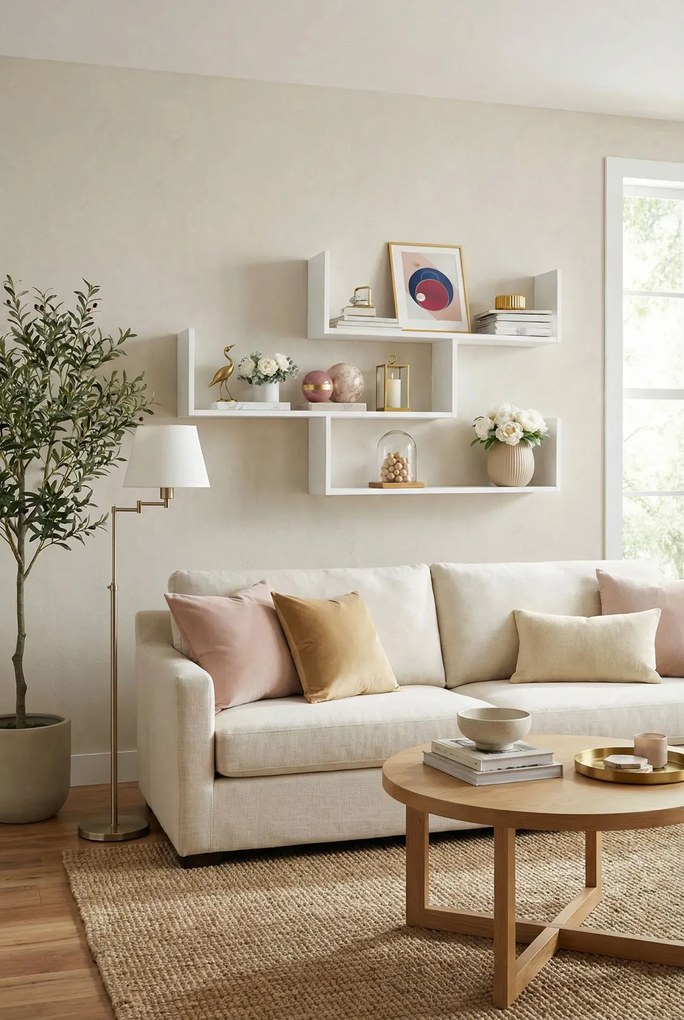 Biała Półka Wisząca Otwarta B2-B92