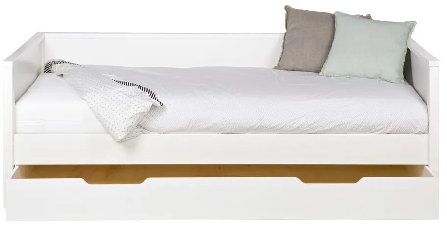 Biała szuflada pod łóżko WOOOD Nikki, 200x90 cm