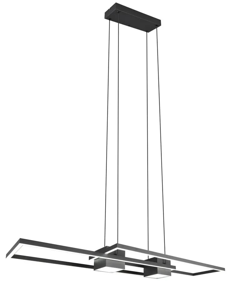 Lampa wisząca LED ze zdalnym sterowaniem i ściemniaczem w kolorze matowej czerni Albany – Trio