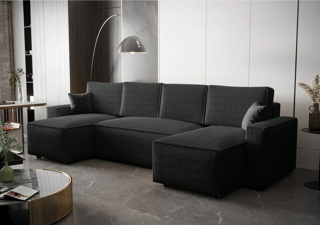 BEDANTE Narożnik AMBRO U Poso 34 z funkcją spania i pojemnikiem, kształt U, rozkładana sofa