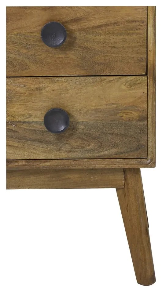 Brązowa wysoka komoda z litego drewna 40x80 cm Espita – Light &amp; Living